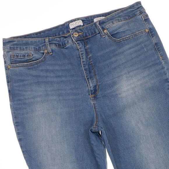 Sofia Vergara Rosa Curvy Ankle Jeans Size 18/20 Plus Womens Stretch 36 x 25.5 - Picture 2 of 11